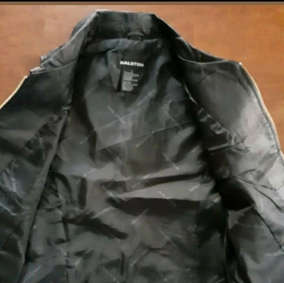 Vintage Halston Black Leather Vest - Picture 3 of 5
